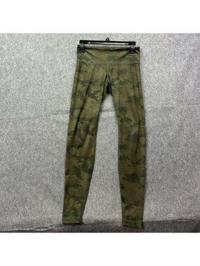 Lululemon Low Rise Camouflage Leggings Women's Size 4 Green Activewear